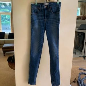 Madewell dark wash skinny jeans